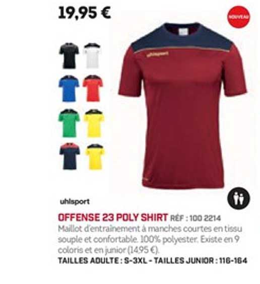 uhlsport offense 23 poly shirt