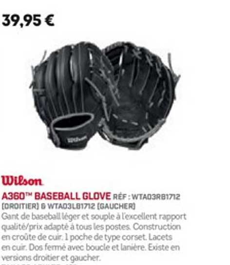 wilson a360 baseball glove