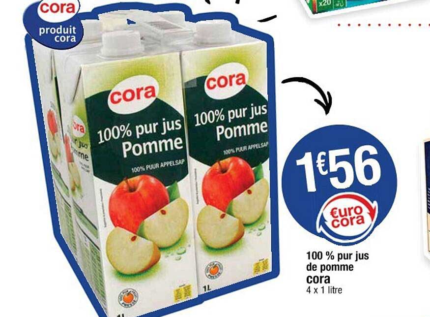 100% Pur Jus De Pomme Cora