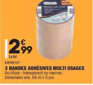 3 bandes adhésives multi usage expertiz