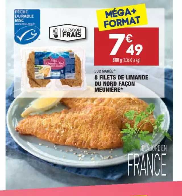 8 filets de limande du nord façon meunière loc marée