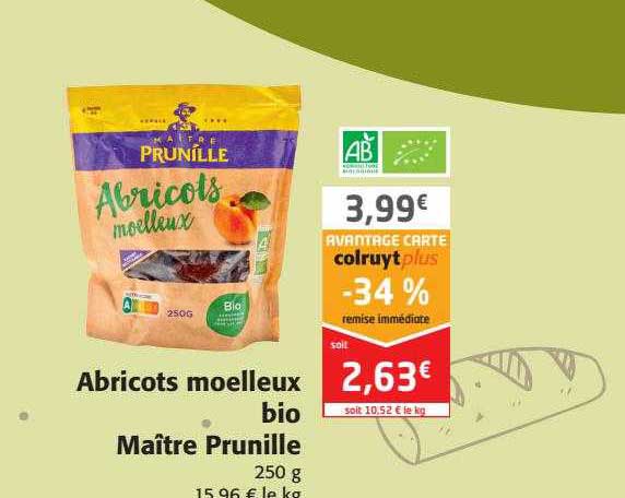 abricots moelleux bio maître prunille