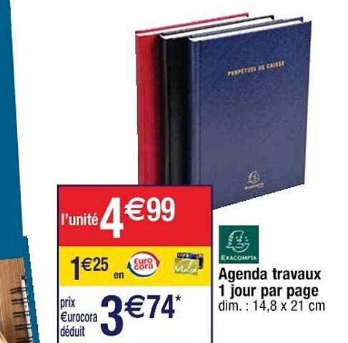 agenda travaux 1 jour par page