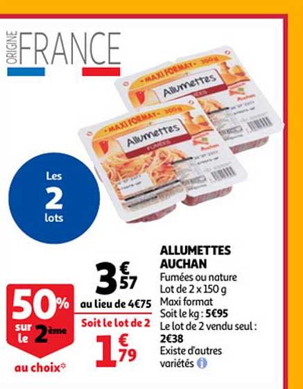 Allumettes Auchan