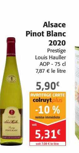 alsace pinot blanc 2020 prestige louis hauller