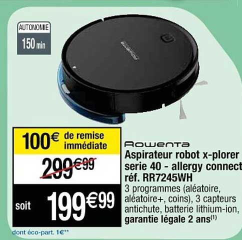 aspirateur robot x-plorer serie 40 - allergy connect rowenta