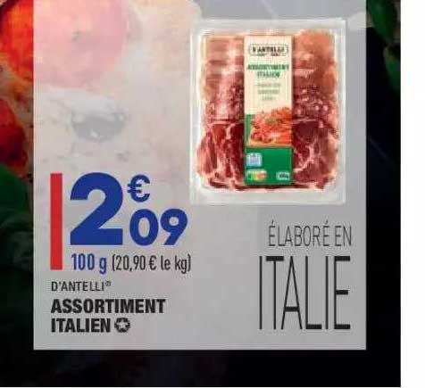 Assortiment Italien D'antelli