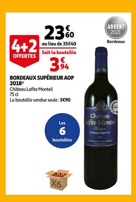 bordeaux supérieur aop 2018 château lafite monteil