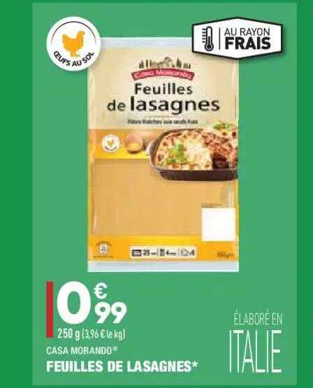 casa morando feuilles de lasagnes