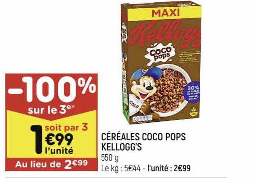 céréales coco pops kellogg's