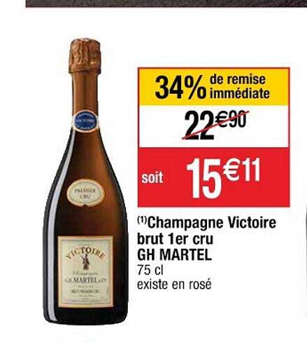 champagne victoire brut 1er cru gh martel