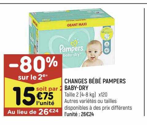 changes bébé pampers baby-dry