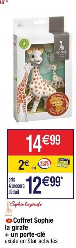coffret sophie la girafe + un porte-clé