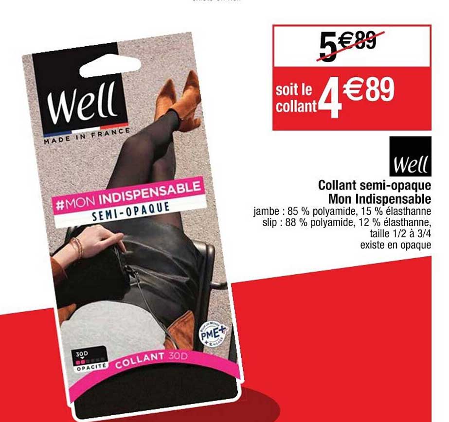 collant semi-opaque min indispensable