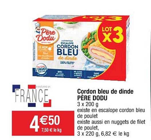 cordon bleu de dinde père dodu