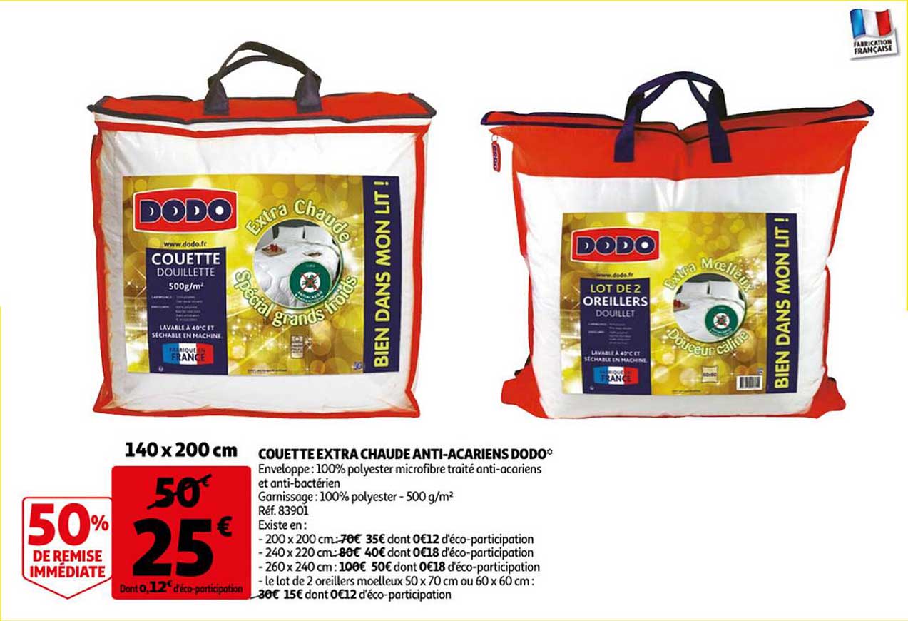 Couette Extra Chaude Anti-acariens Dodo