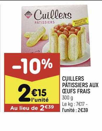 cuillers pâtissiers aux oeufs frais