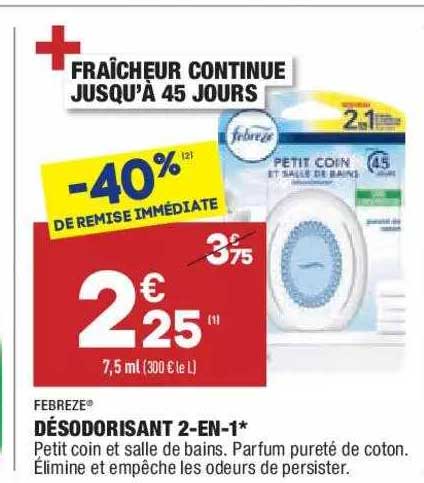 Désodorisant 2-en-1 Febreze