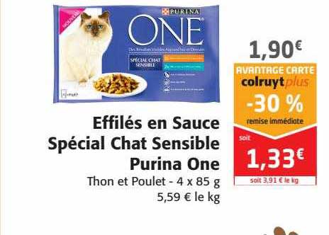 effilés en sauce spécial chat sensible purina one