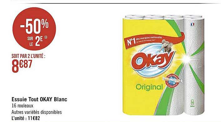 essuie tout okay blanc
