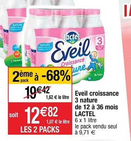 Eveil Croissance 3 Nature De 12 à 36 Mois Lactel