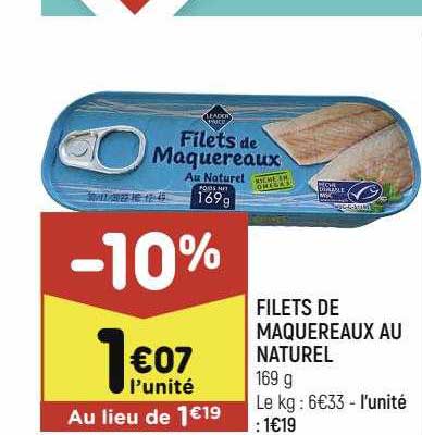 Filets De Maquereaux Au Naturel