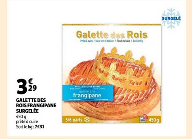 galette des rois frangipane surgelée