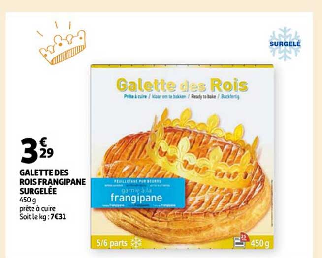galette des rois frangipane surgelée