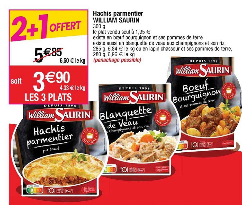 hachis parmentier william saurin