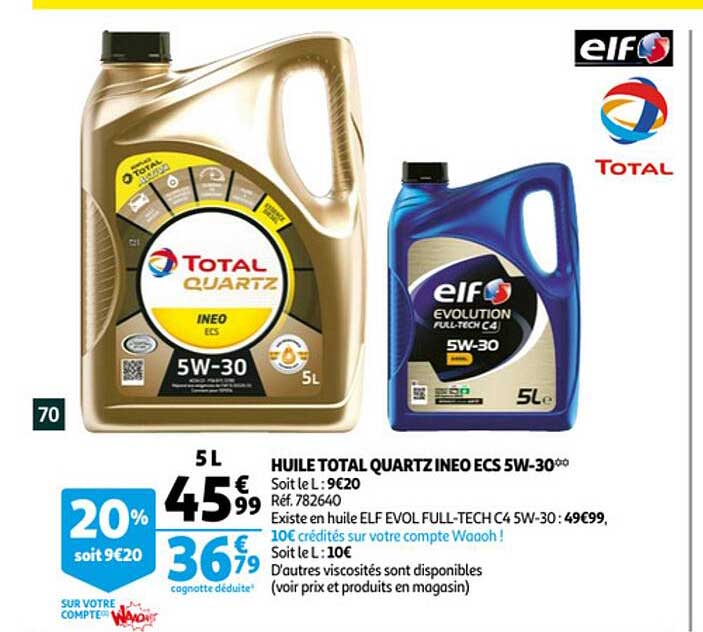 huile total quartz ineo ecs 5w-30
