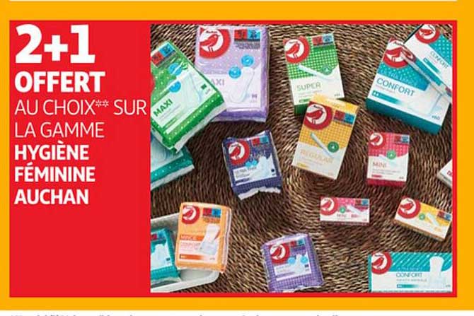 la gamme hygiène féminine auchan