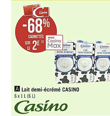 lait demi-écrémé casino