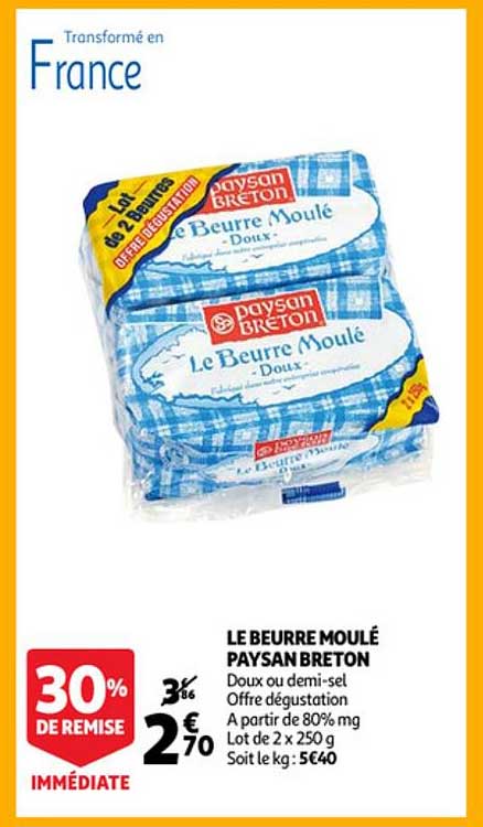 le beurre moulé paysan breton