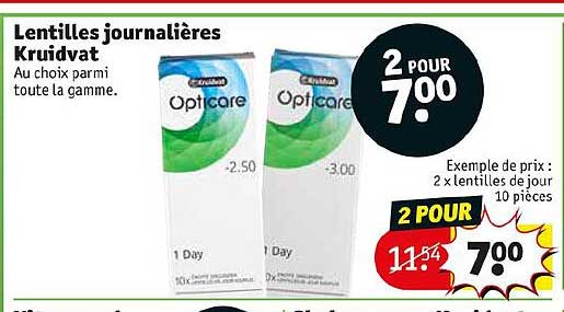 lentilles journalières kruidvat