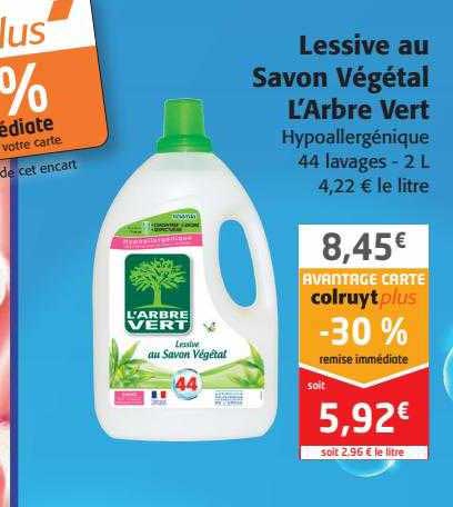 lessive au savon végétal l'arbre vert