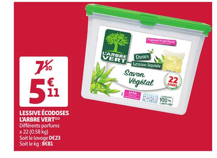lessive écodoses l'arbre vert