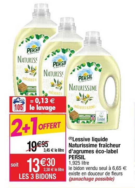 Lessive Liquide Naturissime Fraîcheur D'agrumes éco-label Persil
