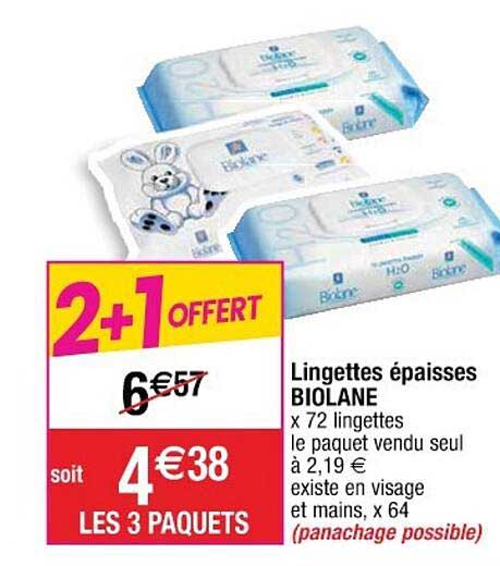 lingettes épaisses biolane