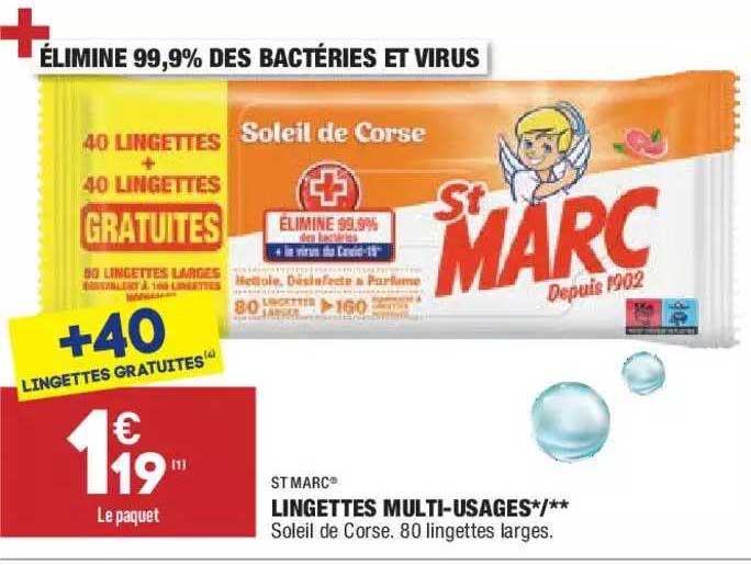 Lingettes Multi-usages St Marc