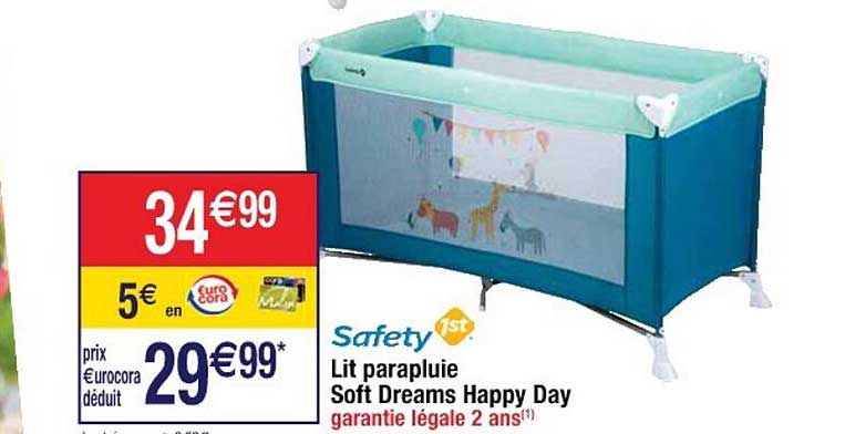lit parapluie soft dreams happy day safety 1st