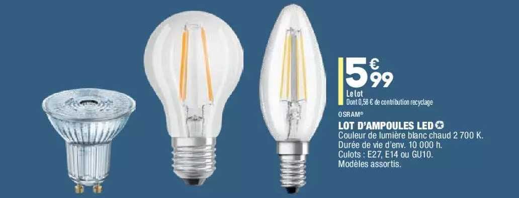 lot d'ampoules led osram