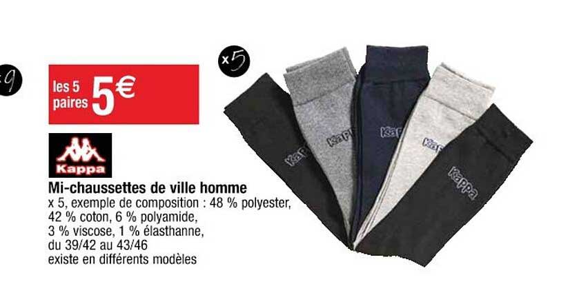 mi-chaussettes de ville home kappa