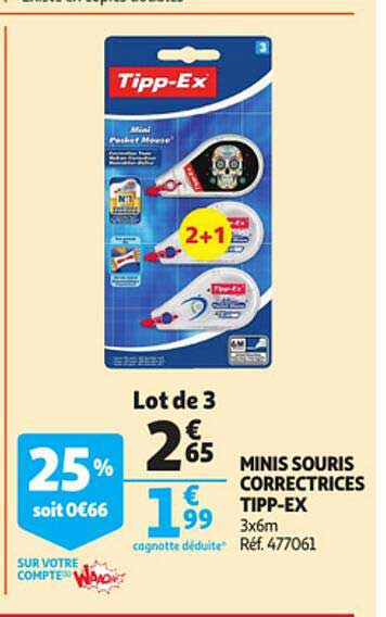 minis souris correctrices tipp-ex