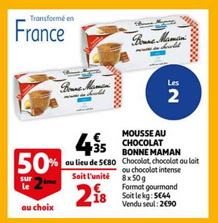 mousse au chocolat bonne maman