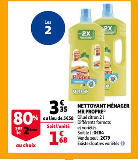 nettoyant ménager mr propre