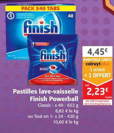 Pastilles Lave-vaisselle Finish Powerball