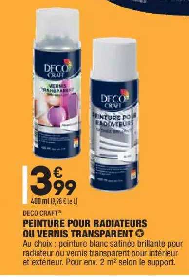 peinture pour radiateurs ou vernis transparent deco craft