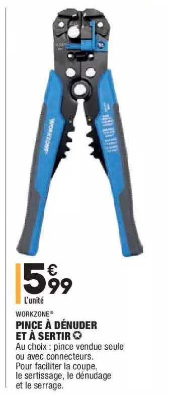 pince à dénuder et à sertir workzone