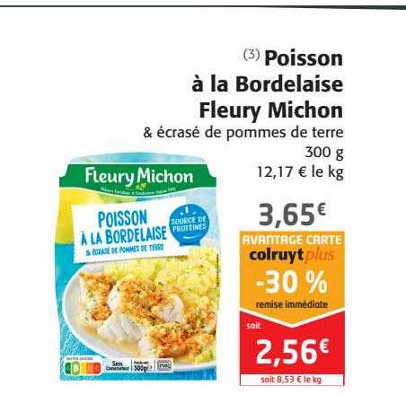 poisson à la bordelaise fleury michon