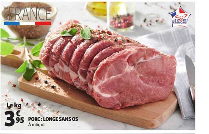 Porc : Longe Sans Os